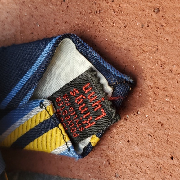 Vintage 1970s polyester WIDE 4" Kings Lynn college tie striped - Picture 4 of 5